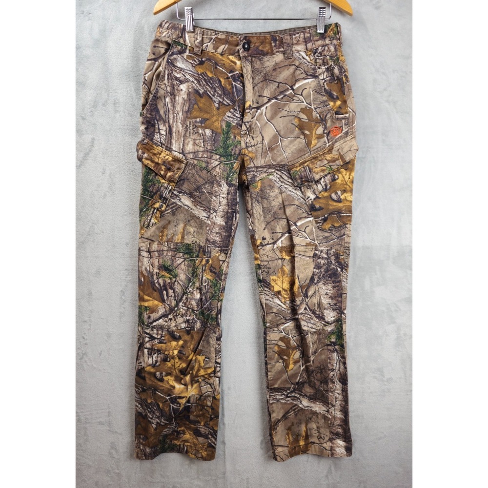 Game Winner Camo Cargo‎ Twill Pants Medium 32x29 Realtree Brown Utility Hunting